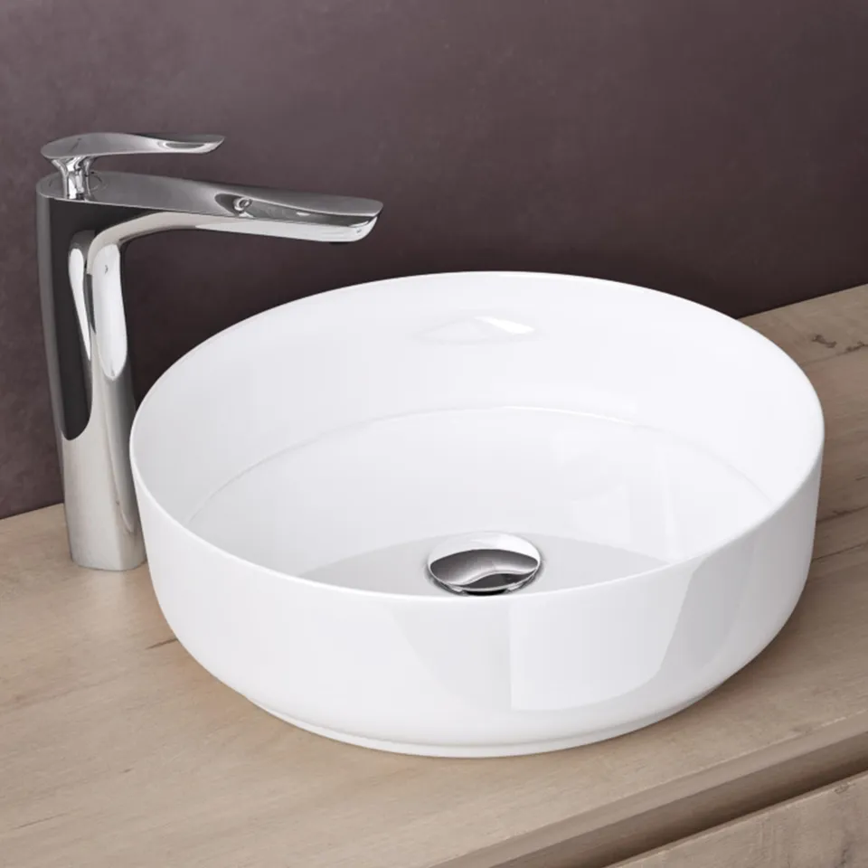 doporro-bruxelles-vasque-poser-ronde-blanche-40cm-c-ramique image 1