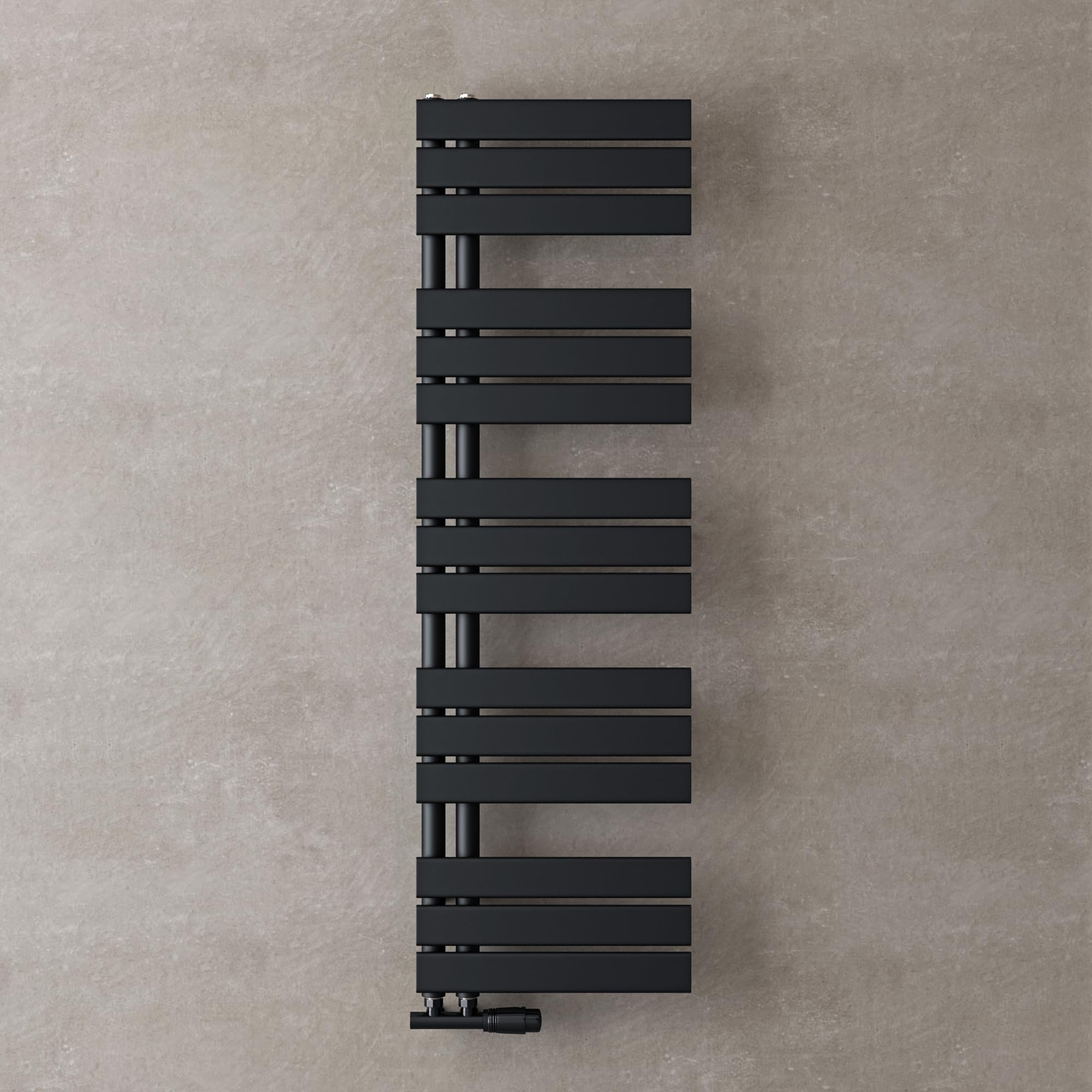 doporro-radiateur-s-che-serviettes-131x40-cm-gris-noir-eau-chaude image 1