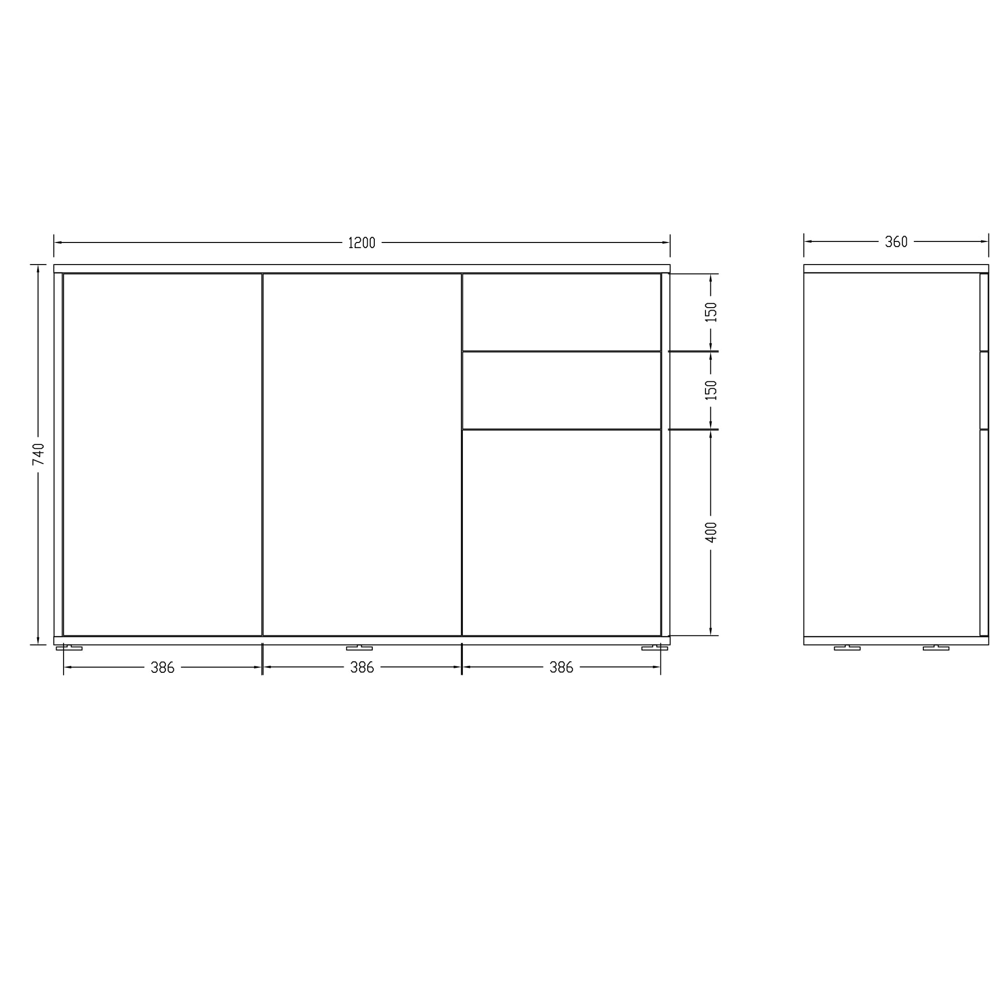 doporro-m-bel-buffet-commode-120cm-3-portes-soft-close image 2