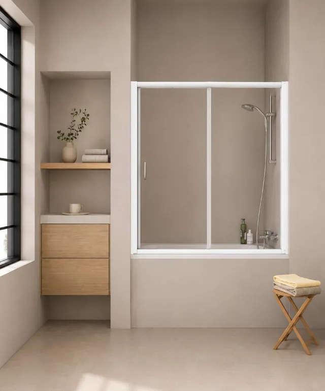 schulte-pare-baignoires-coulissant-150x150-blanc-2-volets image 1