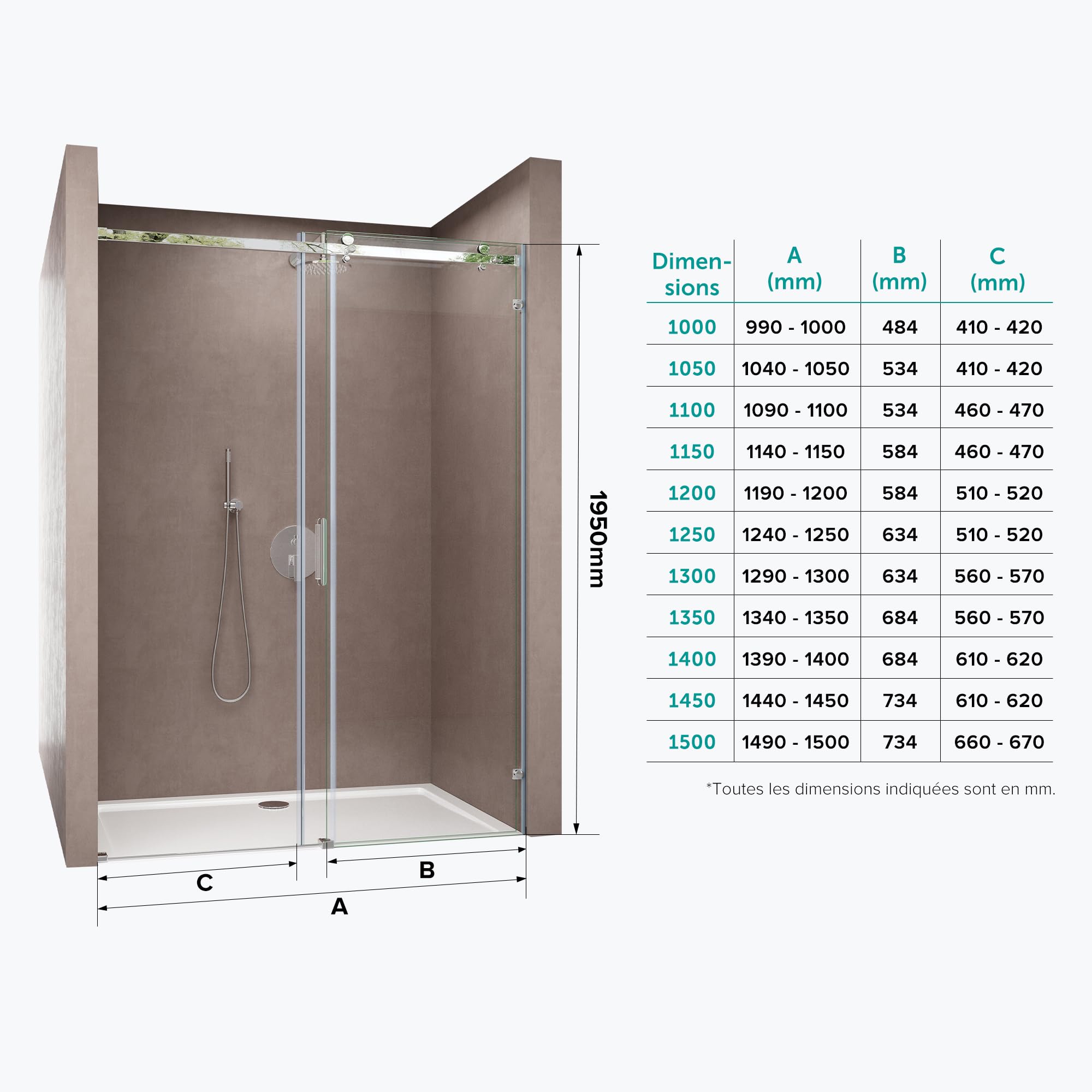 doporro-teramo-porte-de-douche-coulissante-130x195-cm-transparent image 7