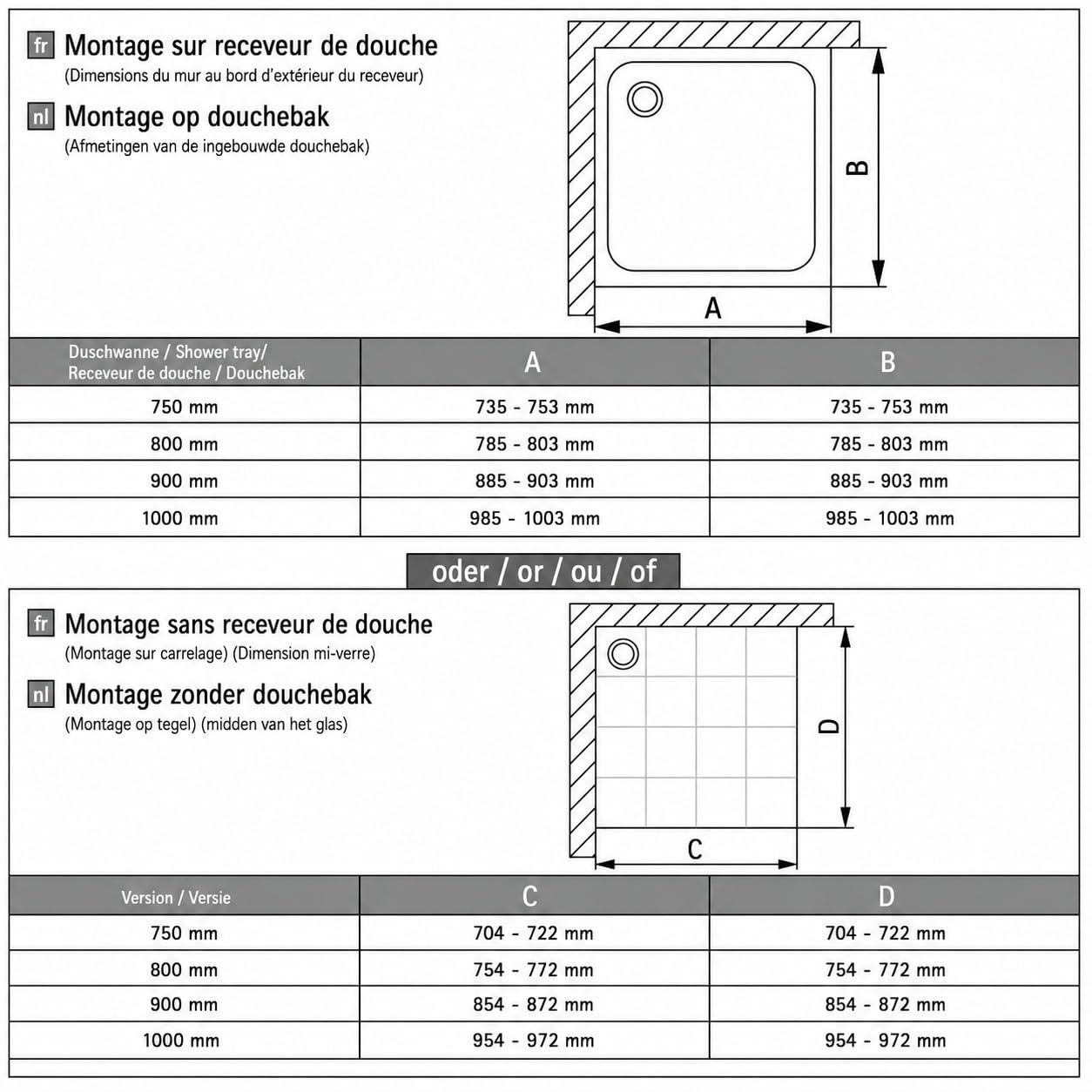 schulte-acces-d-angle-90x90x192-paroi-douche-2-portes-verre-clair image 8